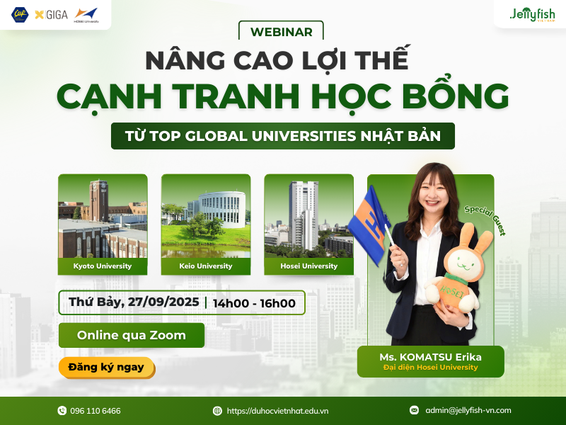 Webinar: Nâng cao lợi thế cạnh tranh học bổng từ TOP Global Universities Nhật Bản