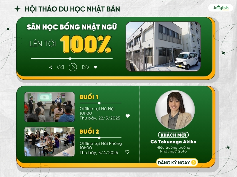 Hội thảo du học Nhật ngữ, học bổng lên tới 100%