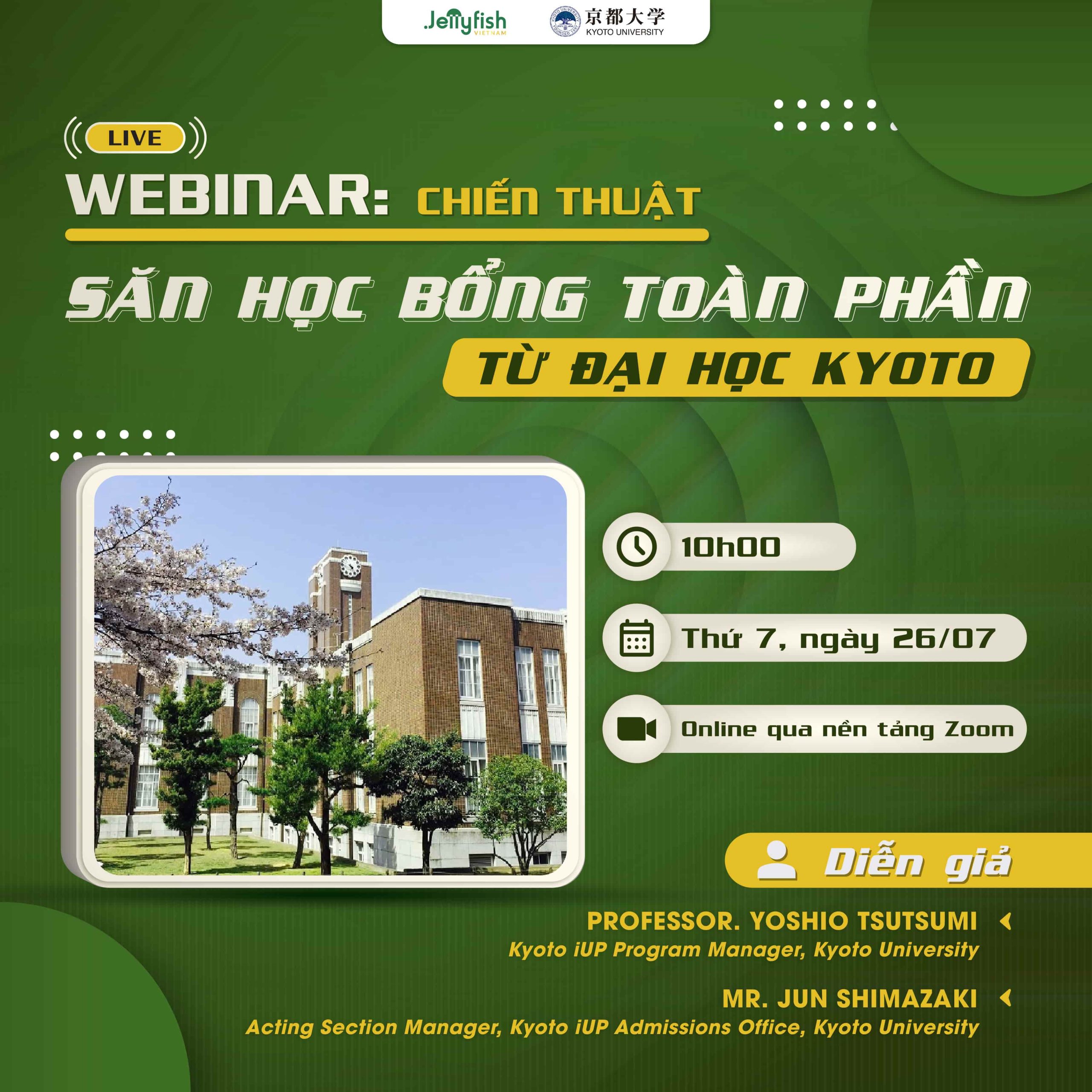 Webinar: Chiến thuật săn học bổng toàn phần từ Đại học Tokyo Webinar: Chiến thuật săn học bổng toàn phần từ Đại học Tokyo