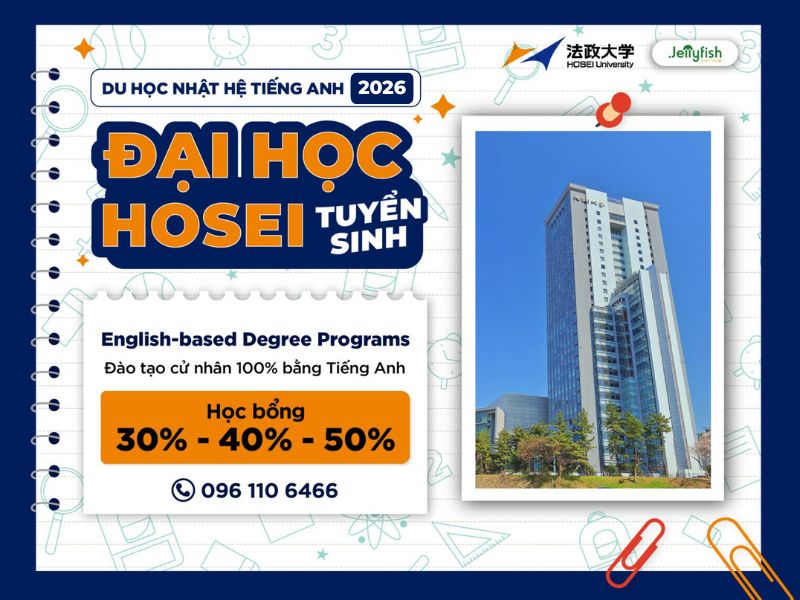 Đại học Hosei tuyển sinh chương trình đào tạo cử nhân bằng tiếng Anh năm 2026
