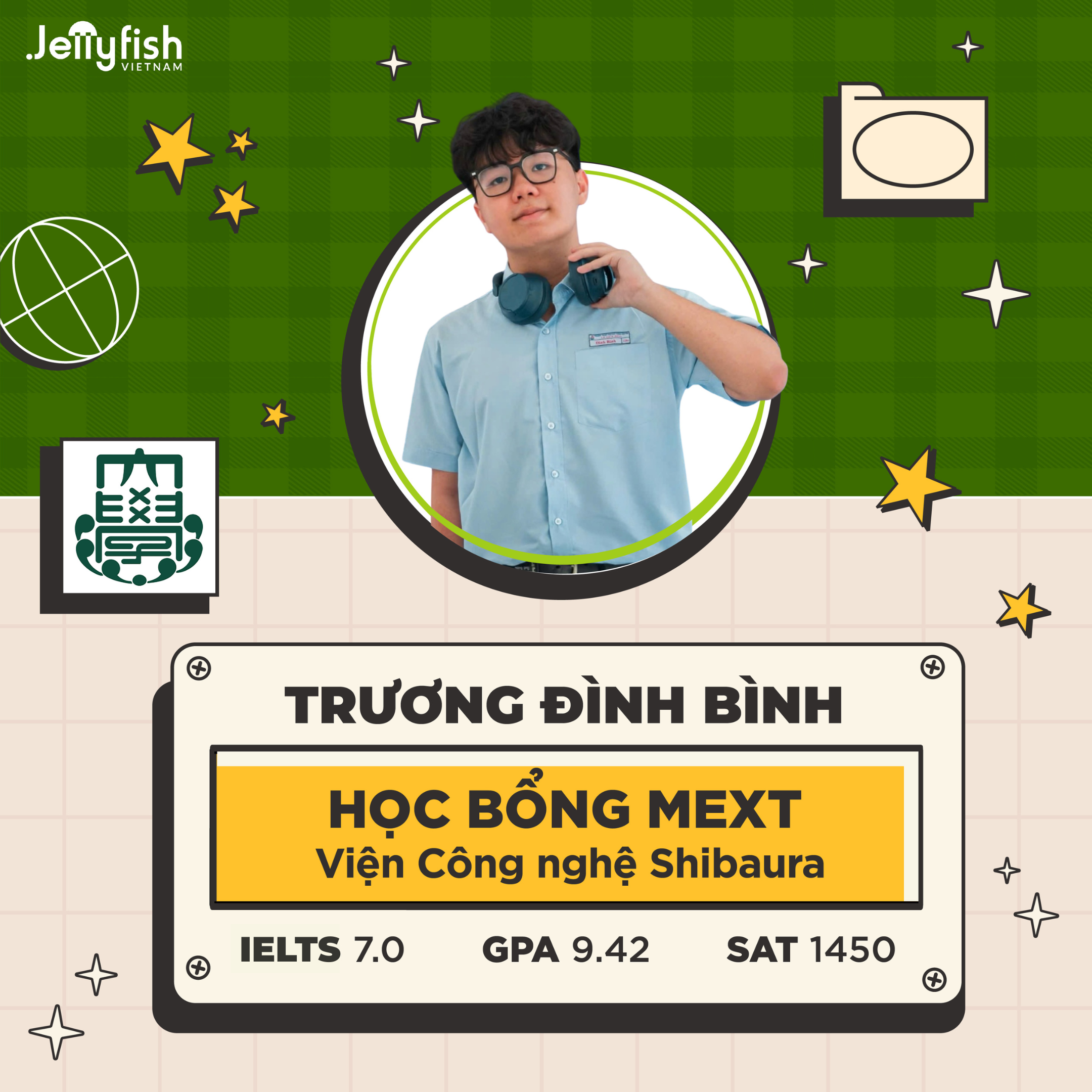 Học sinh đỗ học bổng MEXT