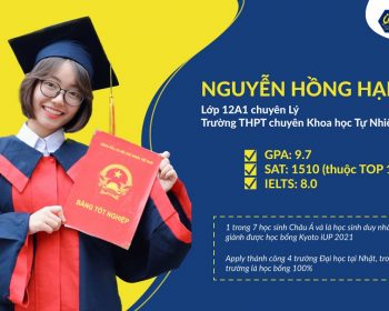 NGUYỄN HỒNG HẠNH - GƯƠNG MẶT XUẤT SẮC GIÀNH ĐƯỢC HỌC BỔNG TOÀN PHẦN KYOTO IUP 2021