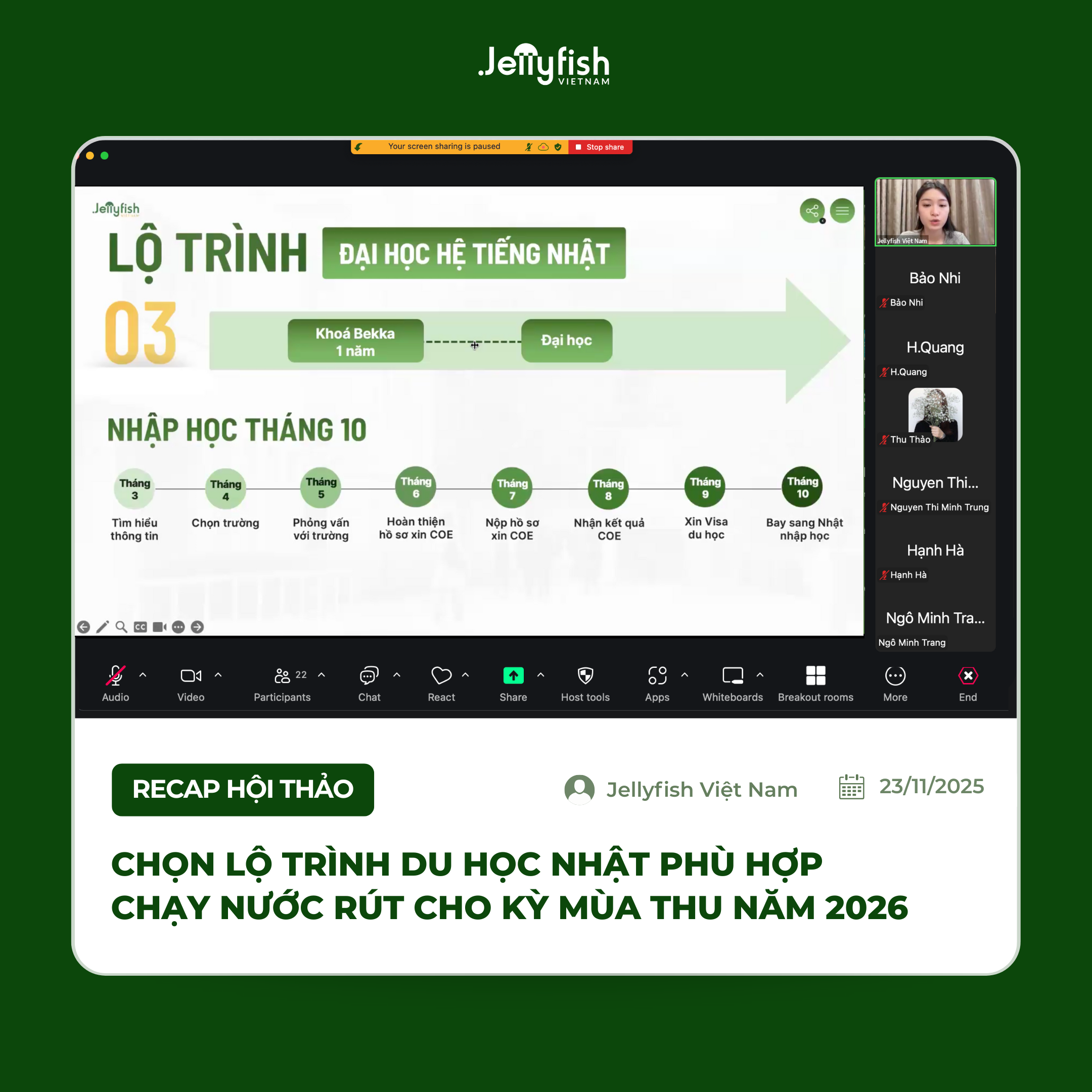 Hội thảo "Chọn lộ trình du học Nhật phù hợp - Chạy nước rút cho kỳ mùa Thu 2026"