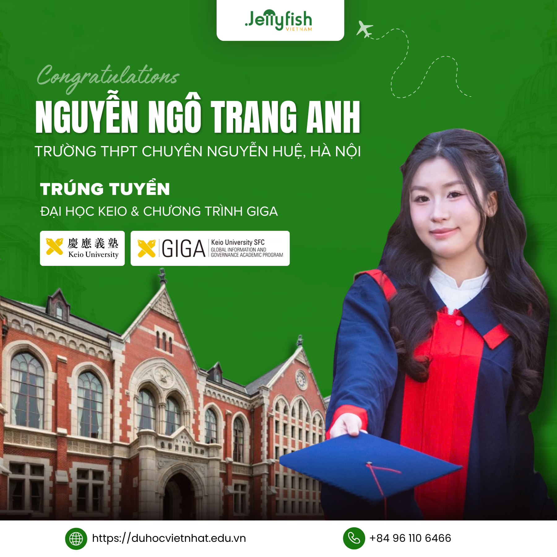 Nguyễn Ngô Trang Anh: Từ nữ sinh chuyên Nguyễn Huệ đến hành trình chinh phục Keio GIGA