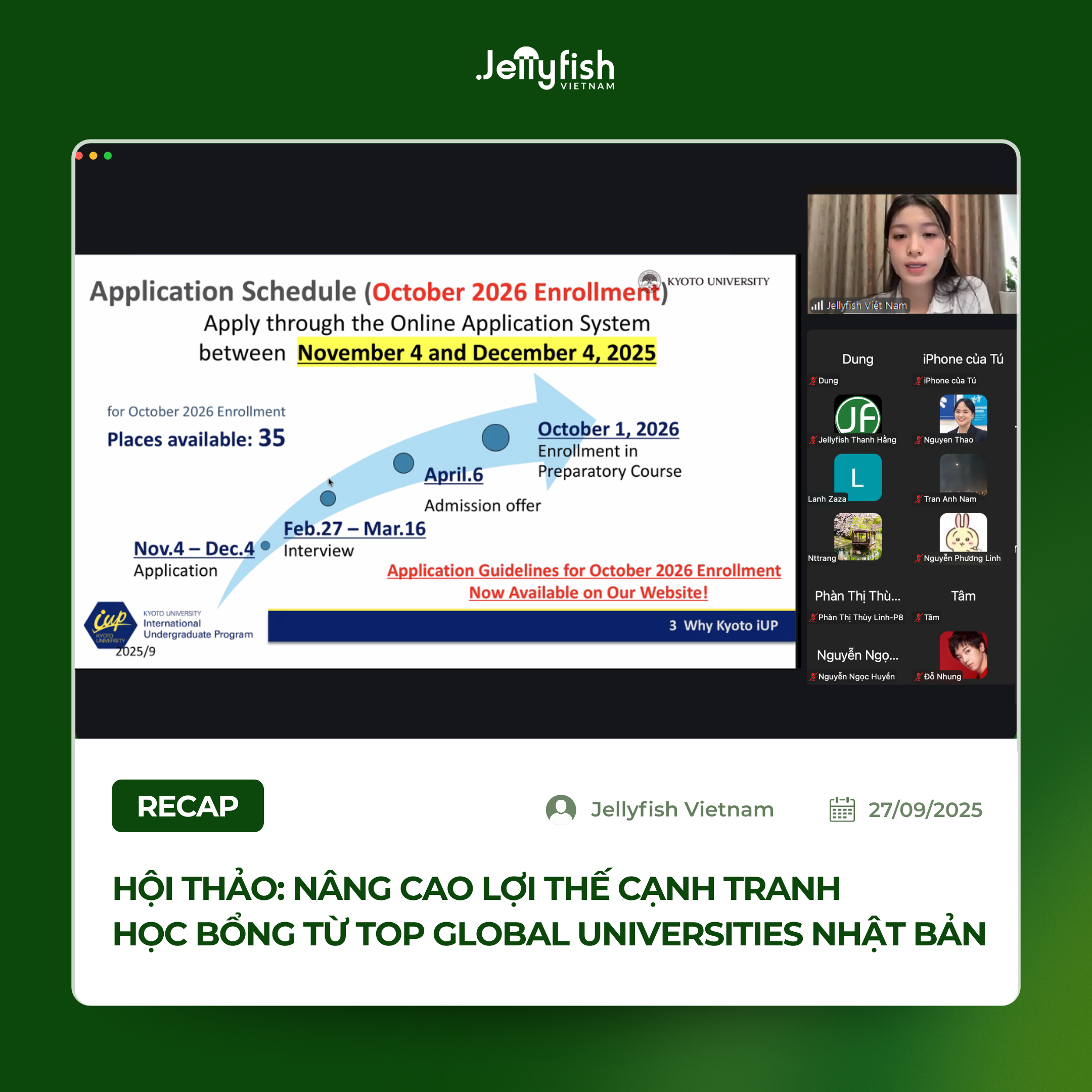 Recap hội thảo: Nâng cao lợi thế cạnh tranh học bổng từ TOP Global Universities Nhật Bản