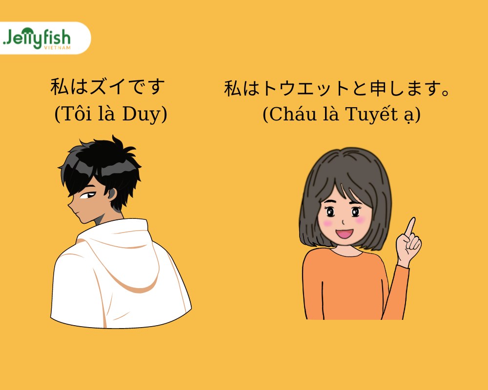 ví dụ về cách giới thiệu tên trong tiếng Nhật