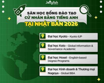 hoc bong chuong trinh dao tao cu nhan tai Nhat Ban bang tieng Anh 2026
