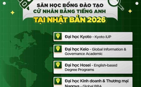 hoc bong chuong trinh dao tao cu nhan tai Nhat Ban bang tieng Anh 2026