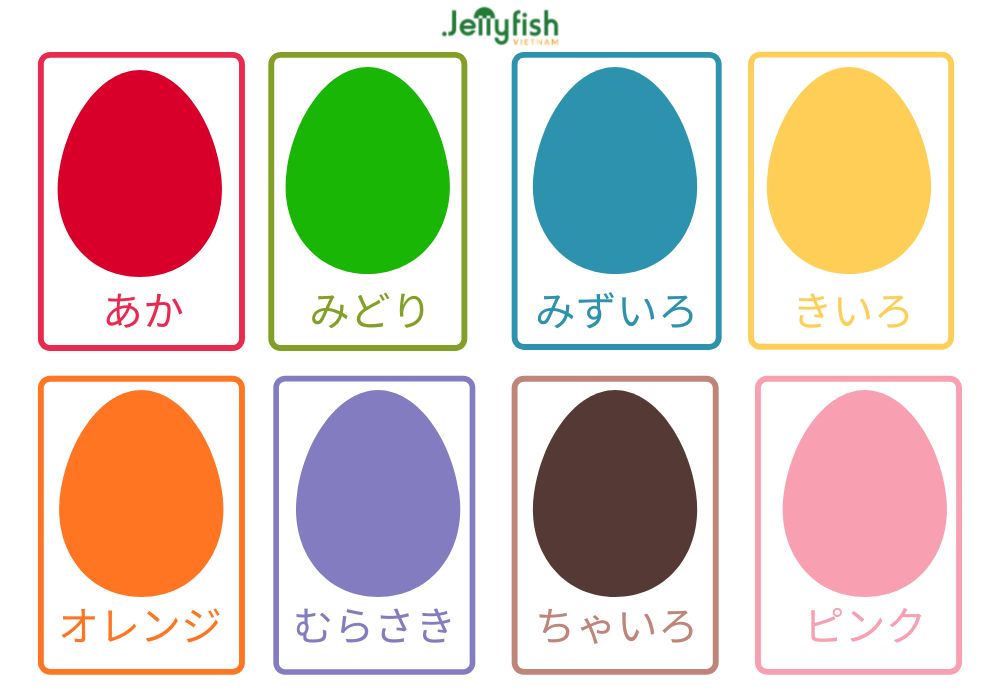 Một số màu sắc cơ bản trong tiếng Nhật