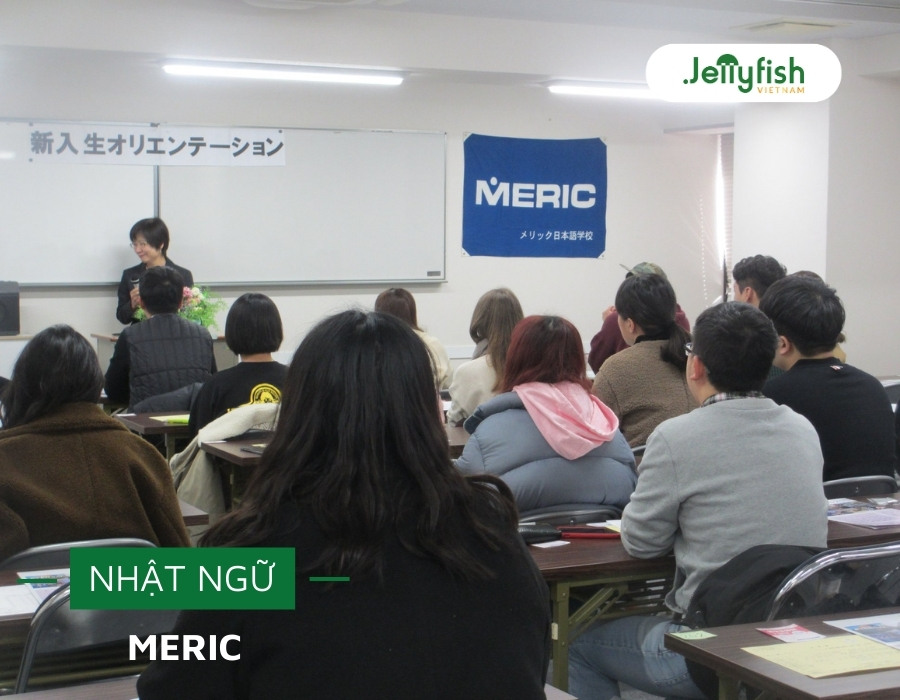 một lớp học tại trường Nhật ngữ Meric