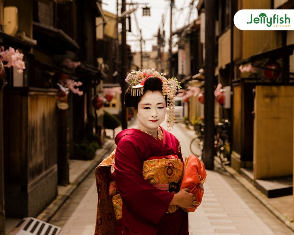 phong cách trang điểm của phụ nữ Nhật xưa