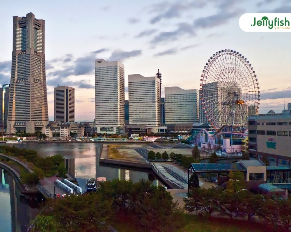Thành phố Yokohama với cấu trúc hiện đại nổi tiếng