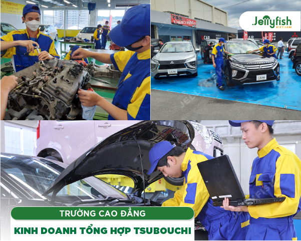 Khóa sửa chữa ô tô tại Lớp học tại Trường Cao đẳng Kinh doanh tổng hợp Tsubouchi